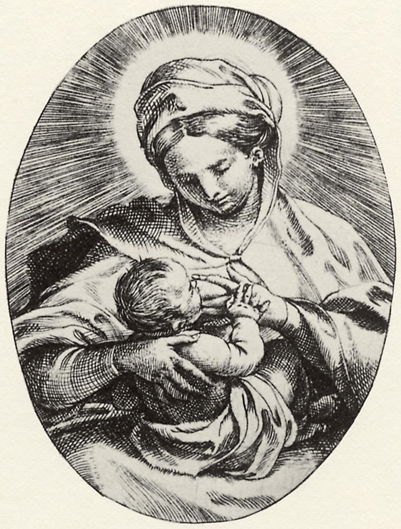 hemşirelik madonna by Annibale Carracci
