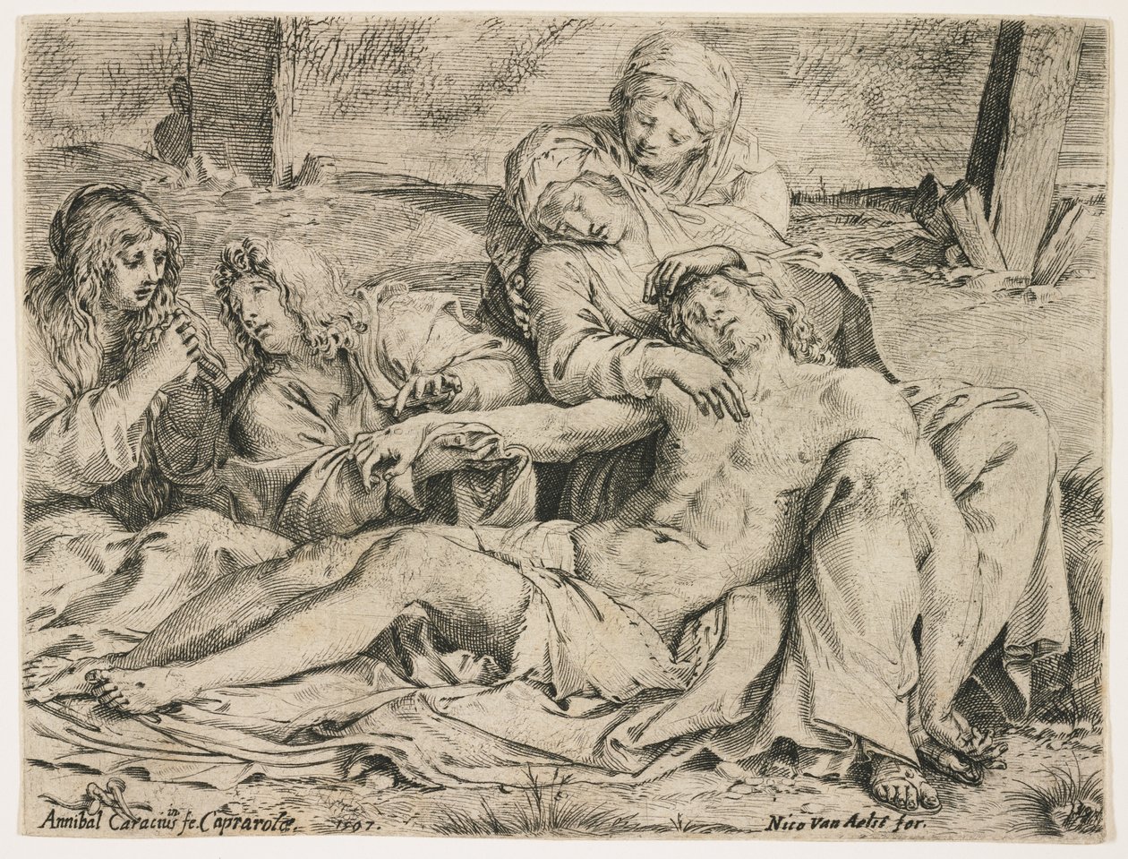 Pietà veya Caprarola Mesih, 1597 by Annibale Carracci