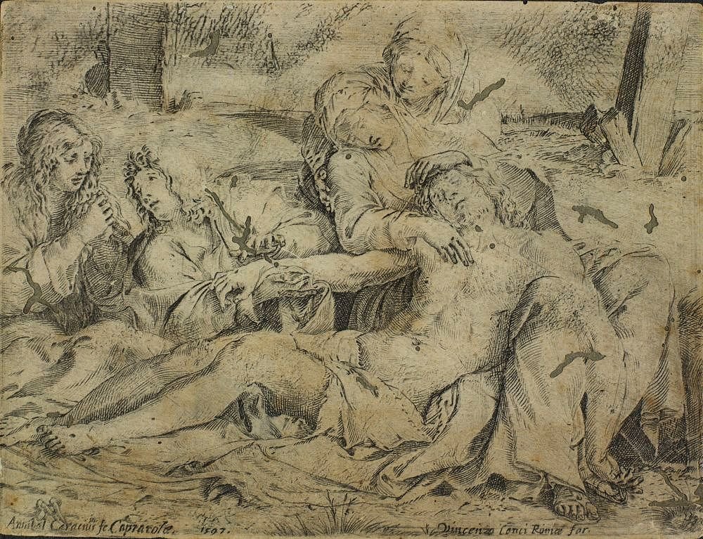 Pieta veya Capiarola Mesih by Annibale Carracci