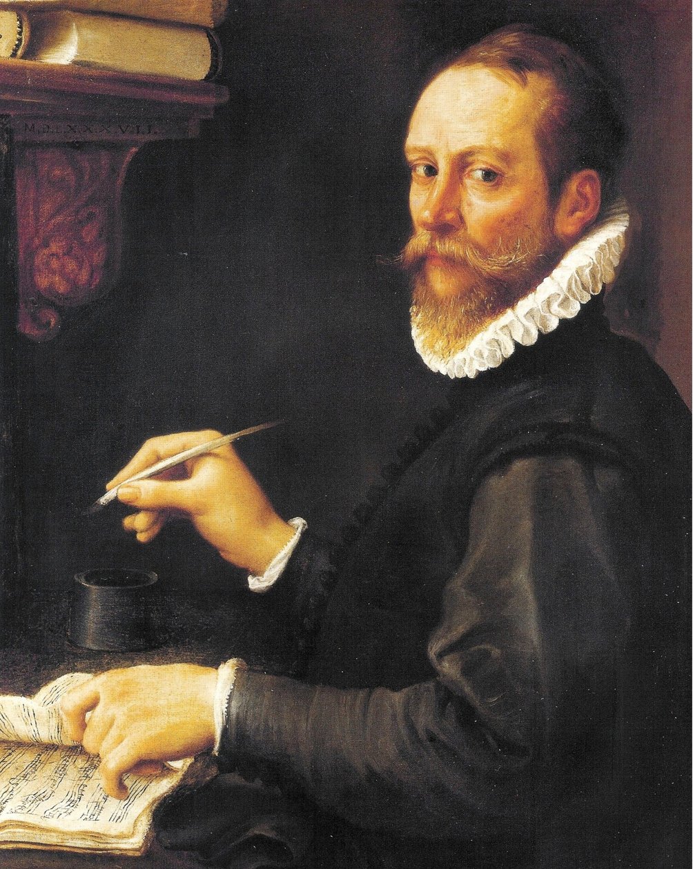 Bir müzisyenin portresi varsayılan Claudio Merulo portresi by Annibale Carracci