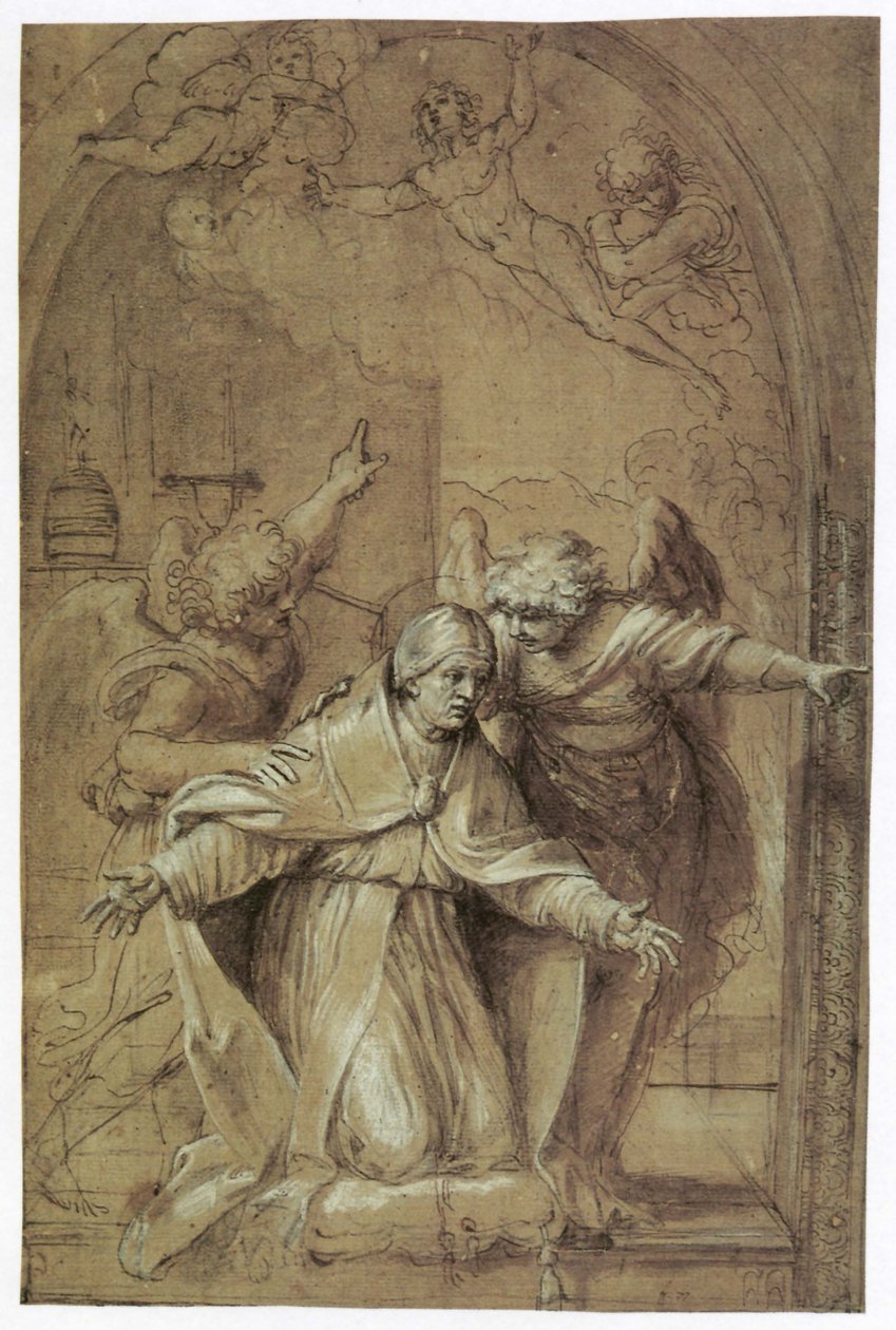 Aziz Gregory Arafta Ruhlar İçin Dua Eder by Annibale Carracci