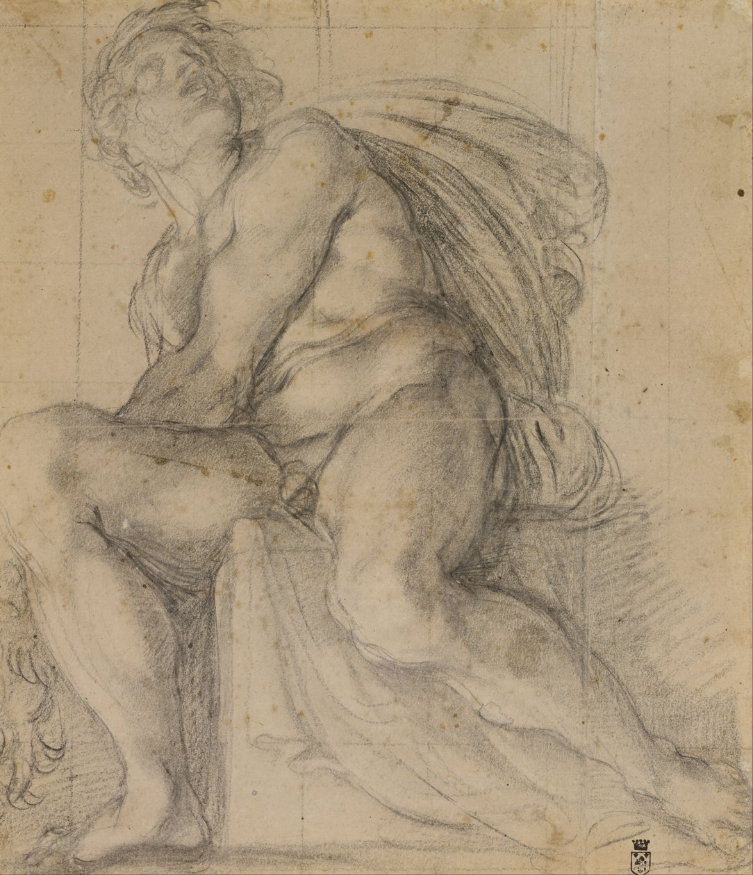 Bir ignudo için çalışma by Annibale Carracci