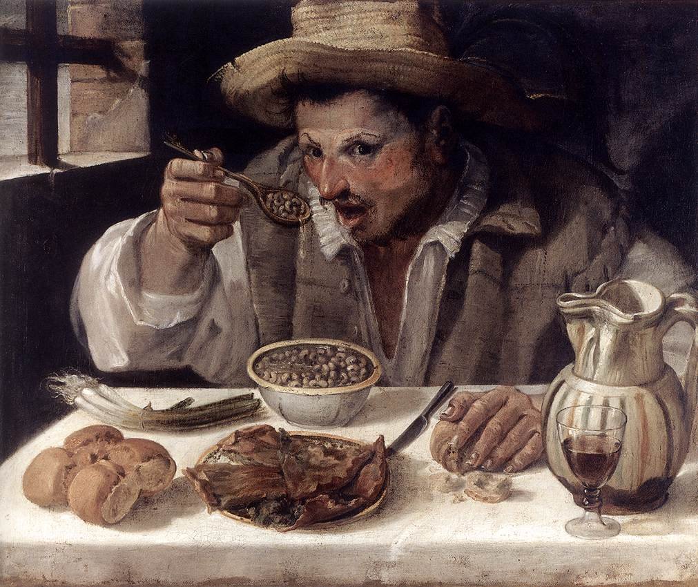 fasulye yiyen by Annibale Carracci