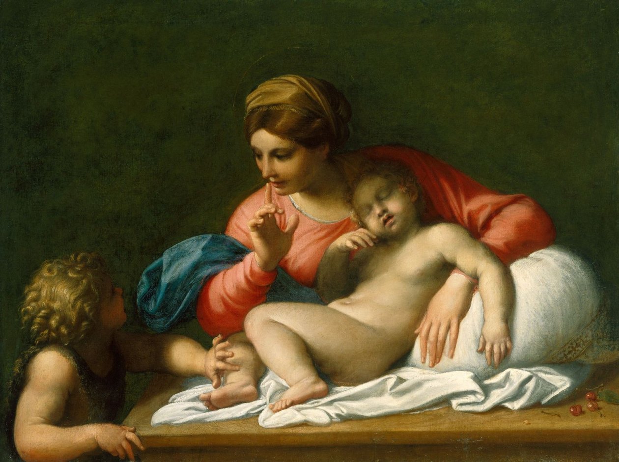 Vaftizci Yahya ile Madonna ve Uyuyan Çocuk Il Silenzio by Annibale Carracci