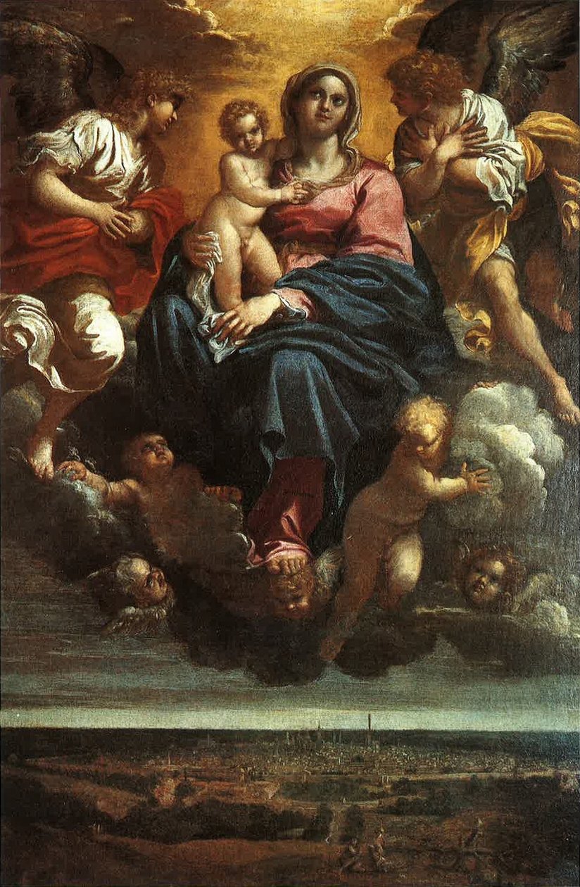Bulutlardaki Bakire ve Çocuk by Annibale Carracci