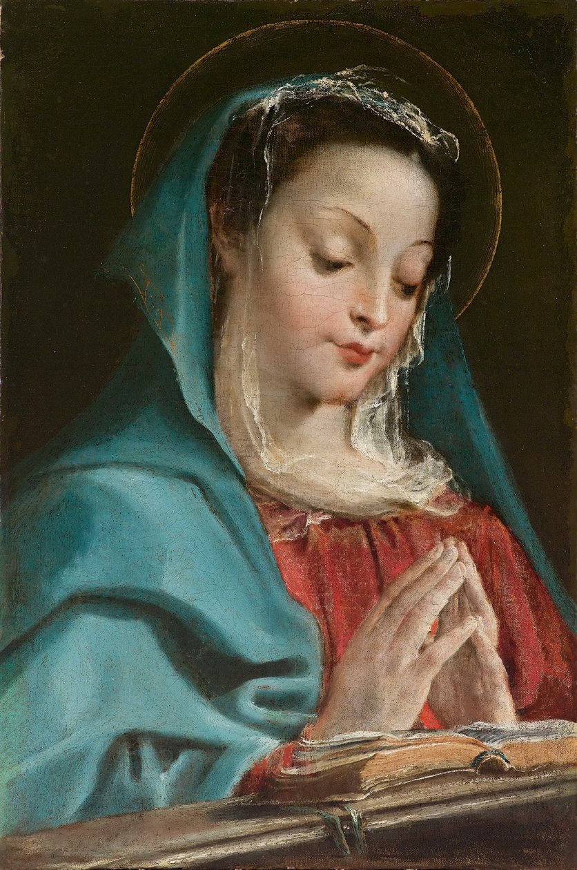 Bakire dua ediyor by Annibale Carracci
