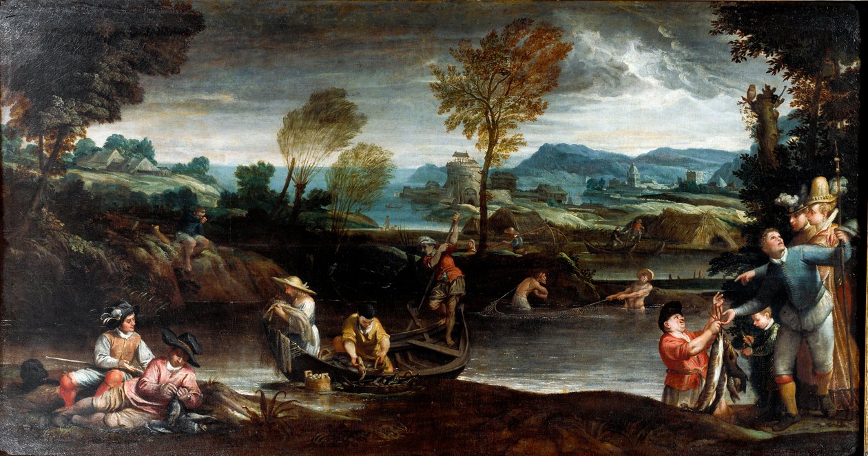 Balık tutma by Annibale Carracci