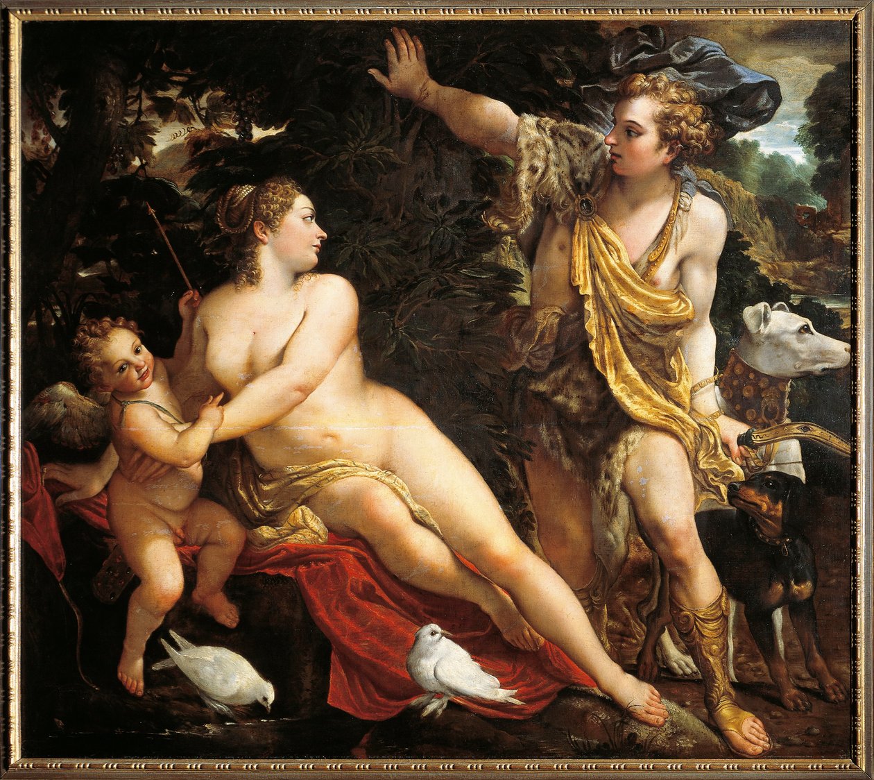 Almanya, Viyana, Venüs ve Adonis by Annibale Carracci