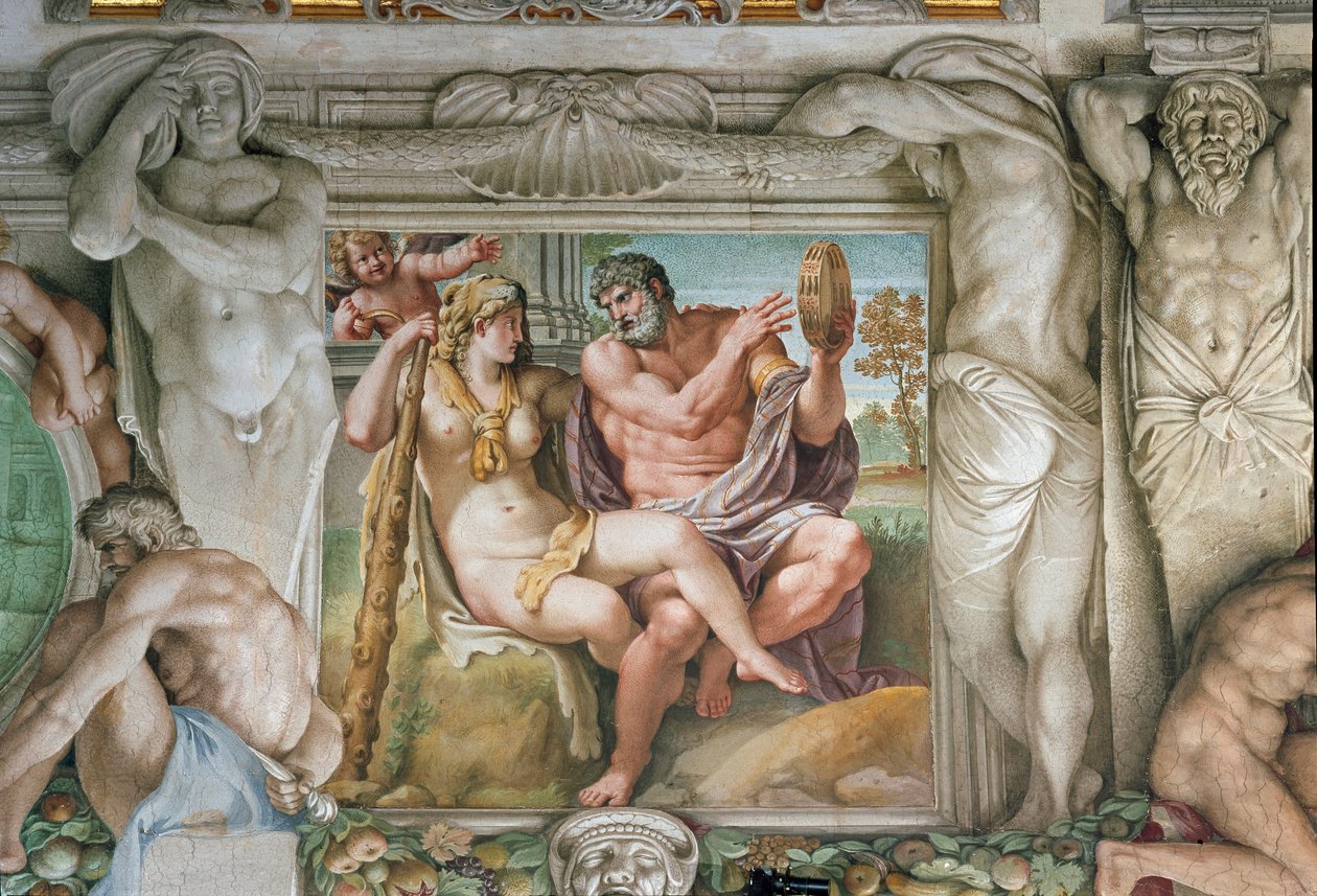 Herakles ve Iole (Fresco by Annibale Carracci