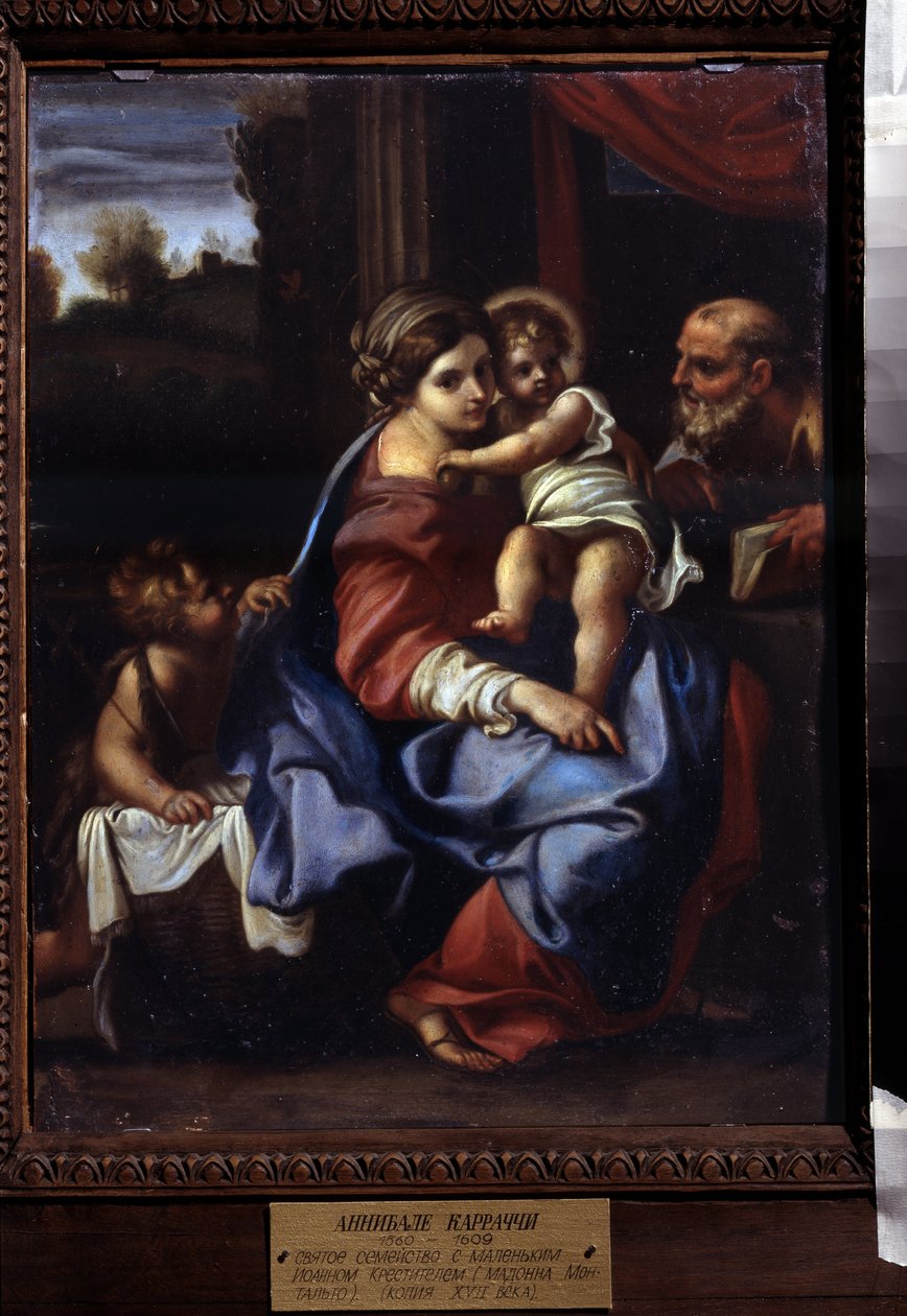 Çocuk Aziz Vaftizci Yahya ile Kutsal Aile. Annibale Carracci