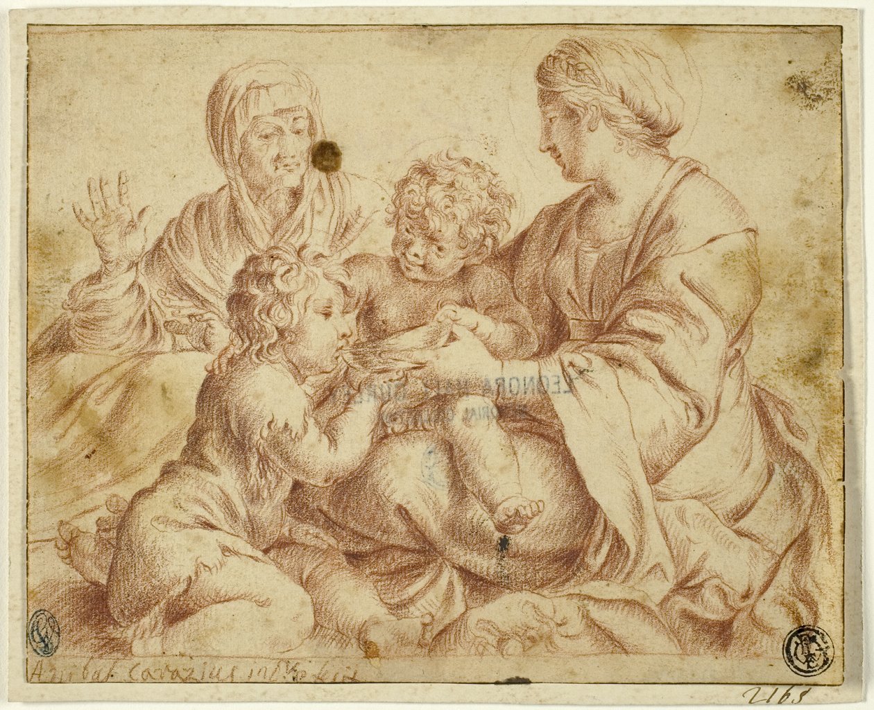Aziz Elizabeth ve Vaftizci Yahya ile Madonna ve Çocuk by Annibale Carracci