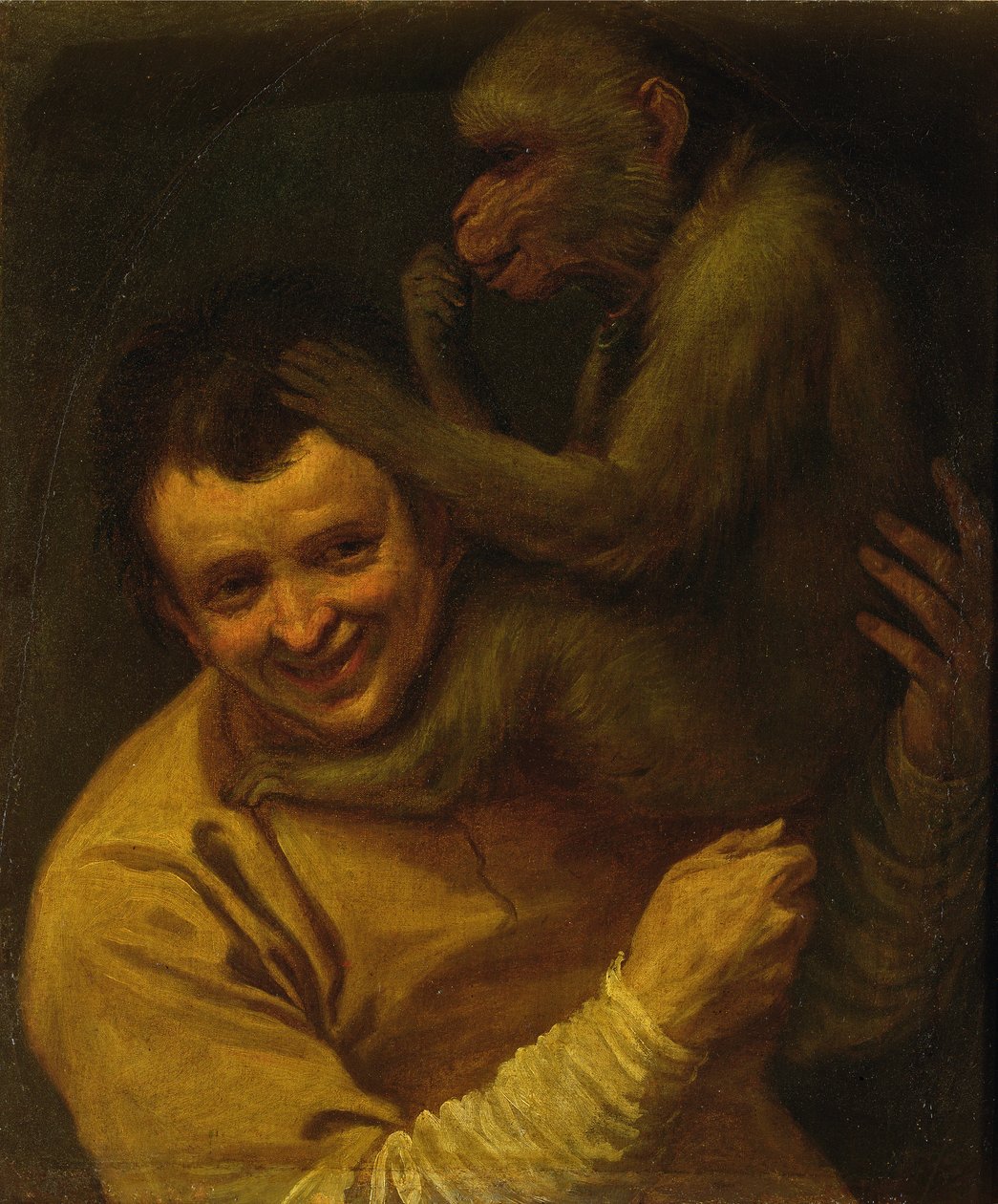 Maymun olan adam by Annibale Carracci