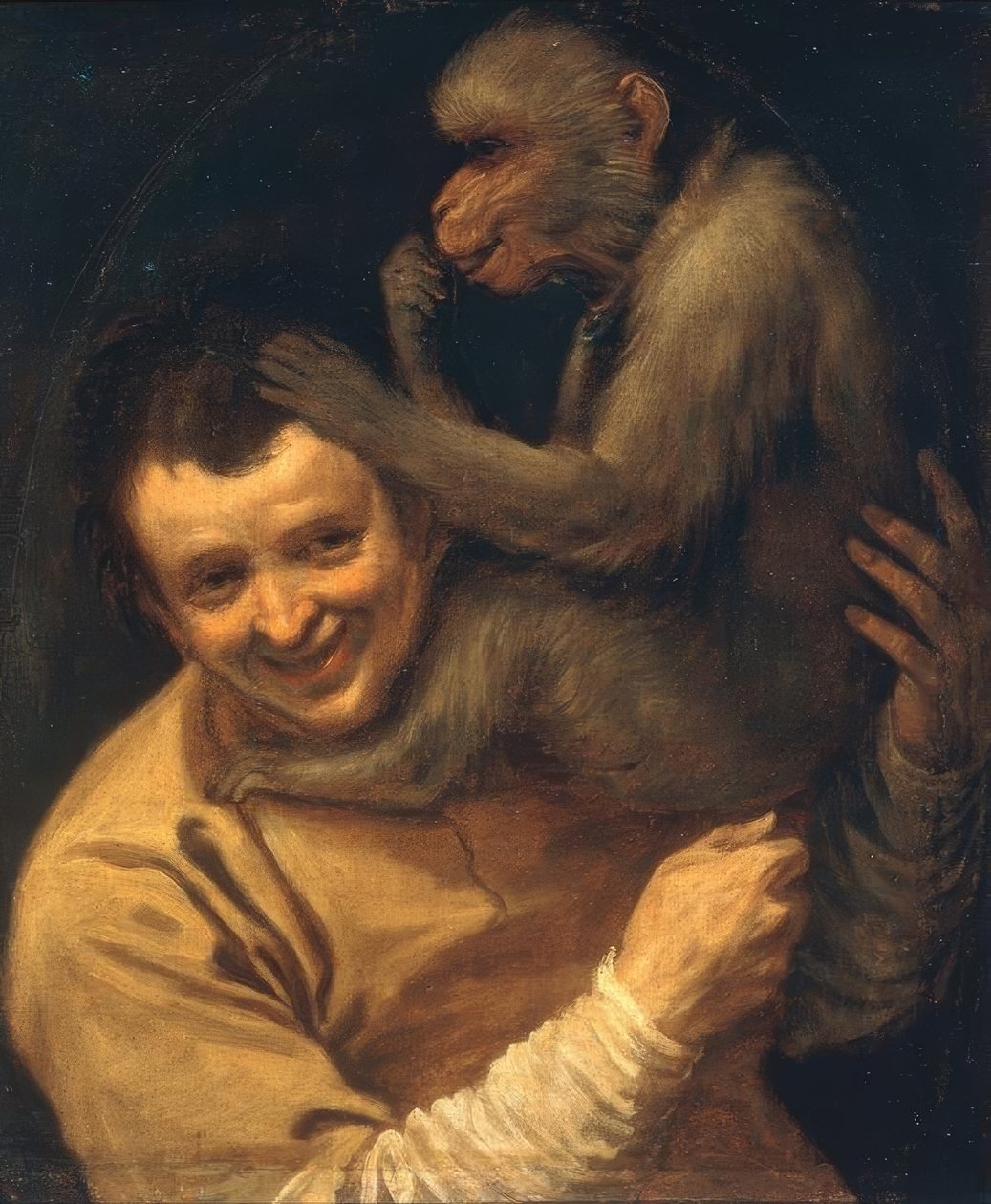 Maymun isyanı olan adam by Annibale Carracci