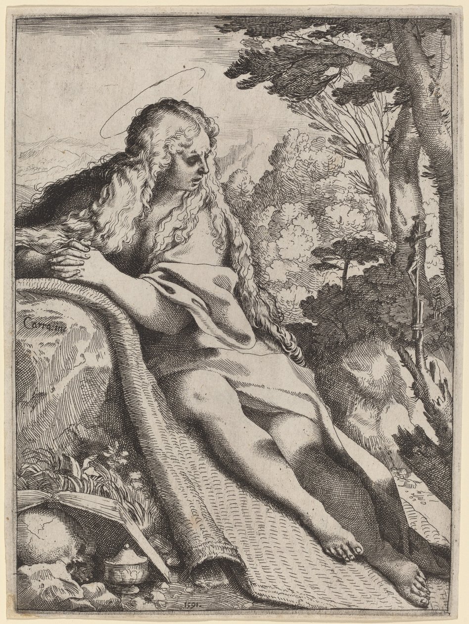 Wilderness Mary Magdalene by Annibale Carracci
