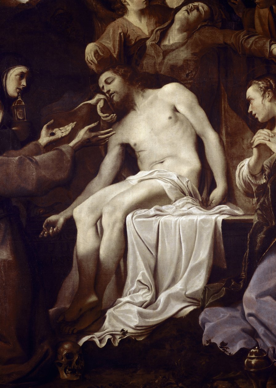 Aziz Claire, Aziz Francis, Aziz Mary Magdalene ve Aziz John ile Pieta, İsa