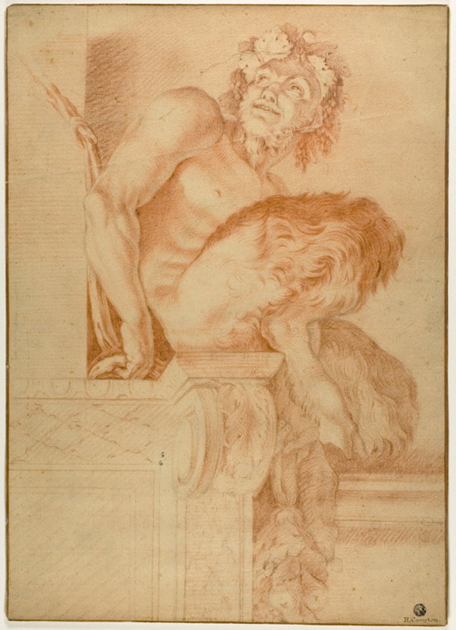 oturmuş satir by Annibale Carracci