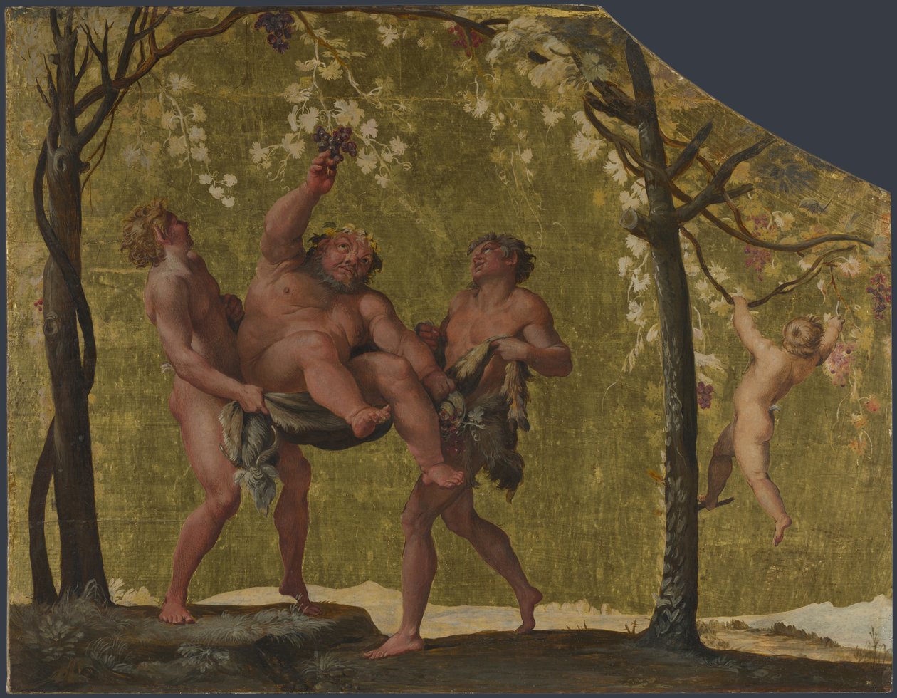 Silenus Üzüm toplama, c. 1598 by Annibale Carracci