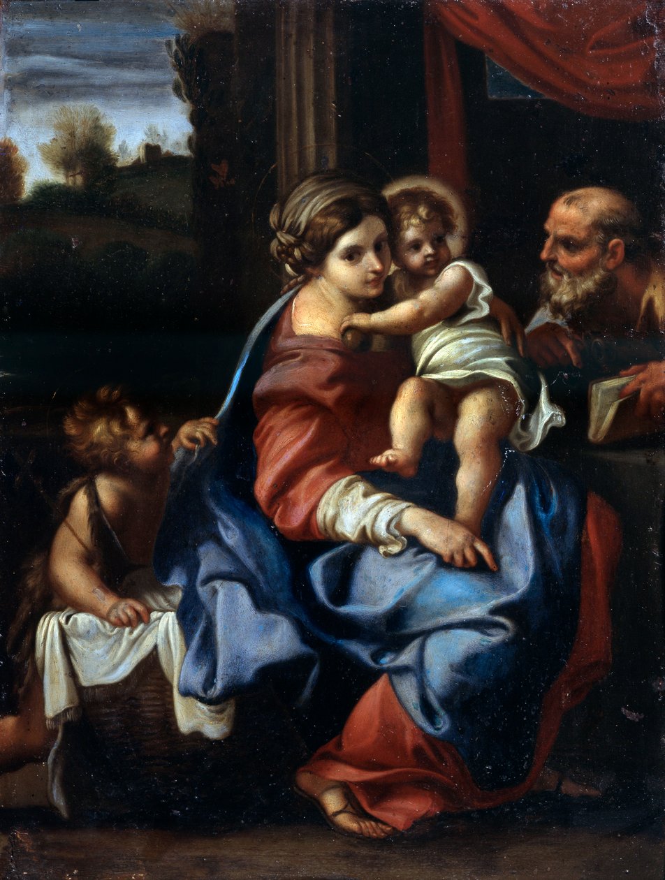 Çocukken Vaftizci Yahya ile Kutsal Aile, 16. yüzyılın sonları veya 17. yüzyılın başlarında. by Annibale Carracci