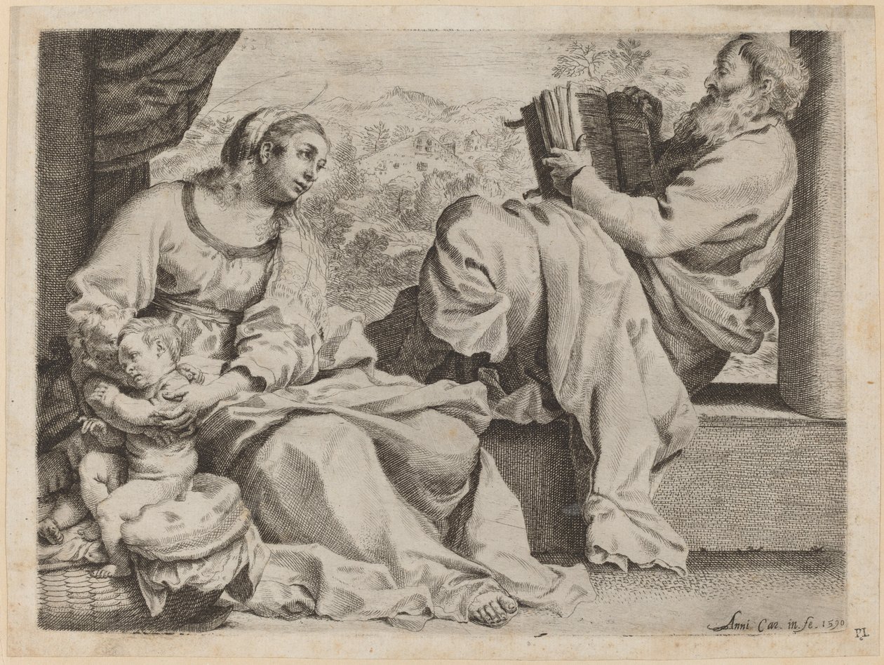 Vaftizci Yahya ile Kutsal Aile by Annibale Carracci
