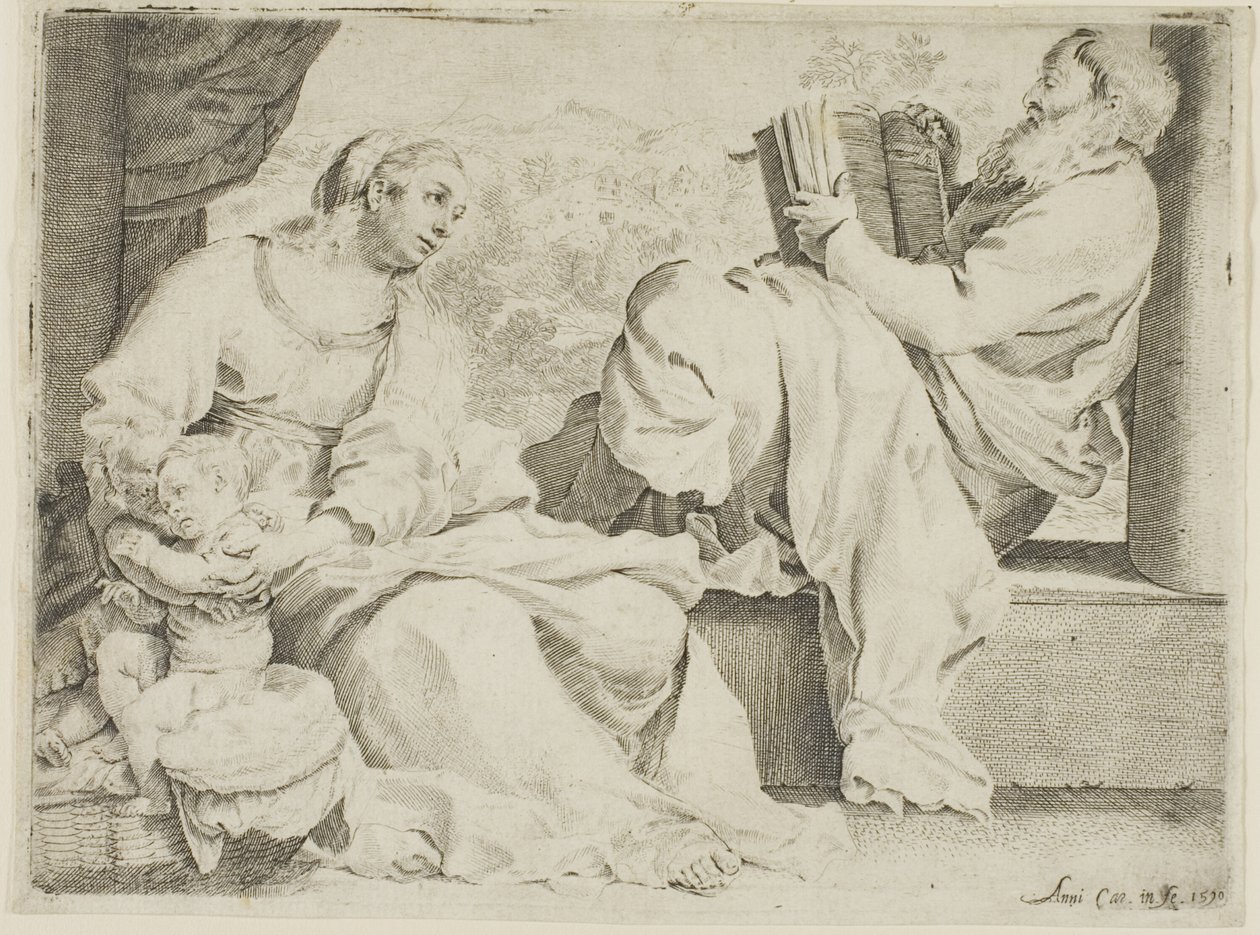 Vaftizci Yahya ile Kutsal Aile by Annibale Carracci