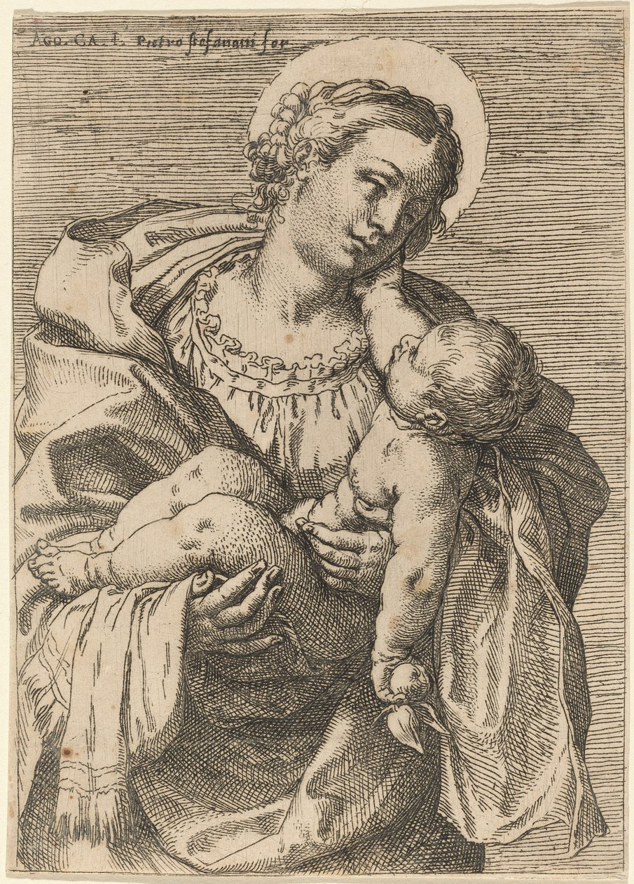 Elmalı Madonna ve Çocuk by Annibale Carracci