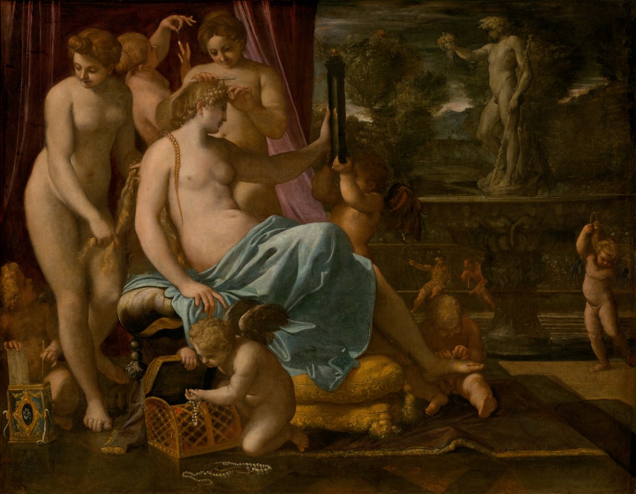 Venüs Güzeller Tarafından Süslenmiş by Annibale Carracci
