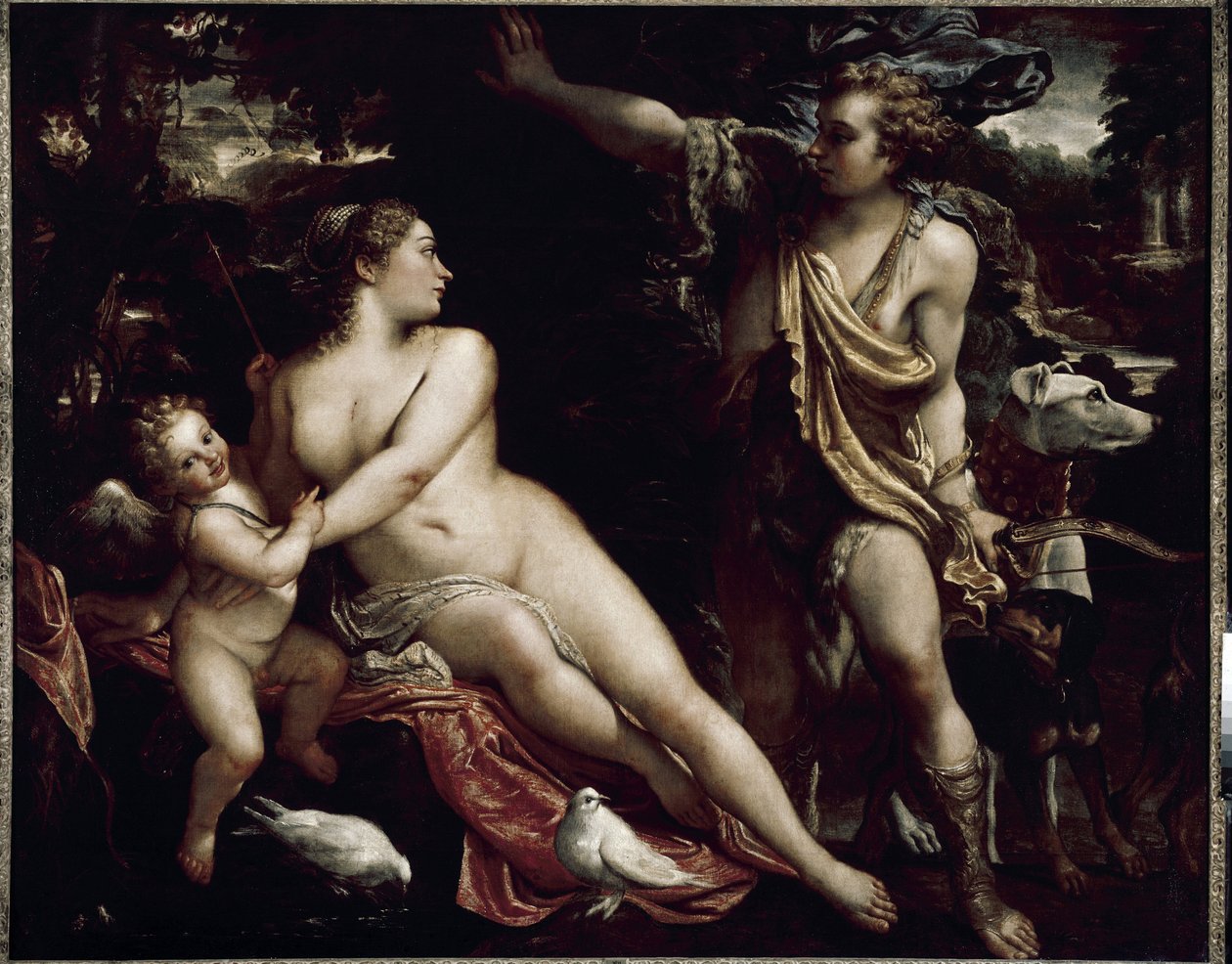 Venüs ve Adonis (tuval üzerine yağlı boya, c.1588-1593) by Annibale Carracci