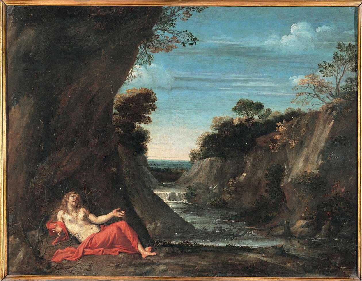 Tövbekar Magdalene ile manzara by Annibale Carraccis School