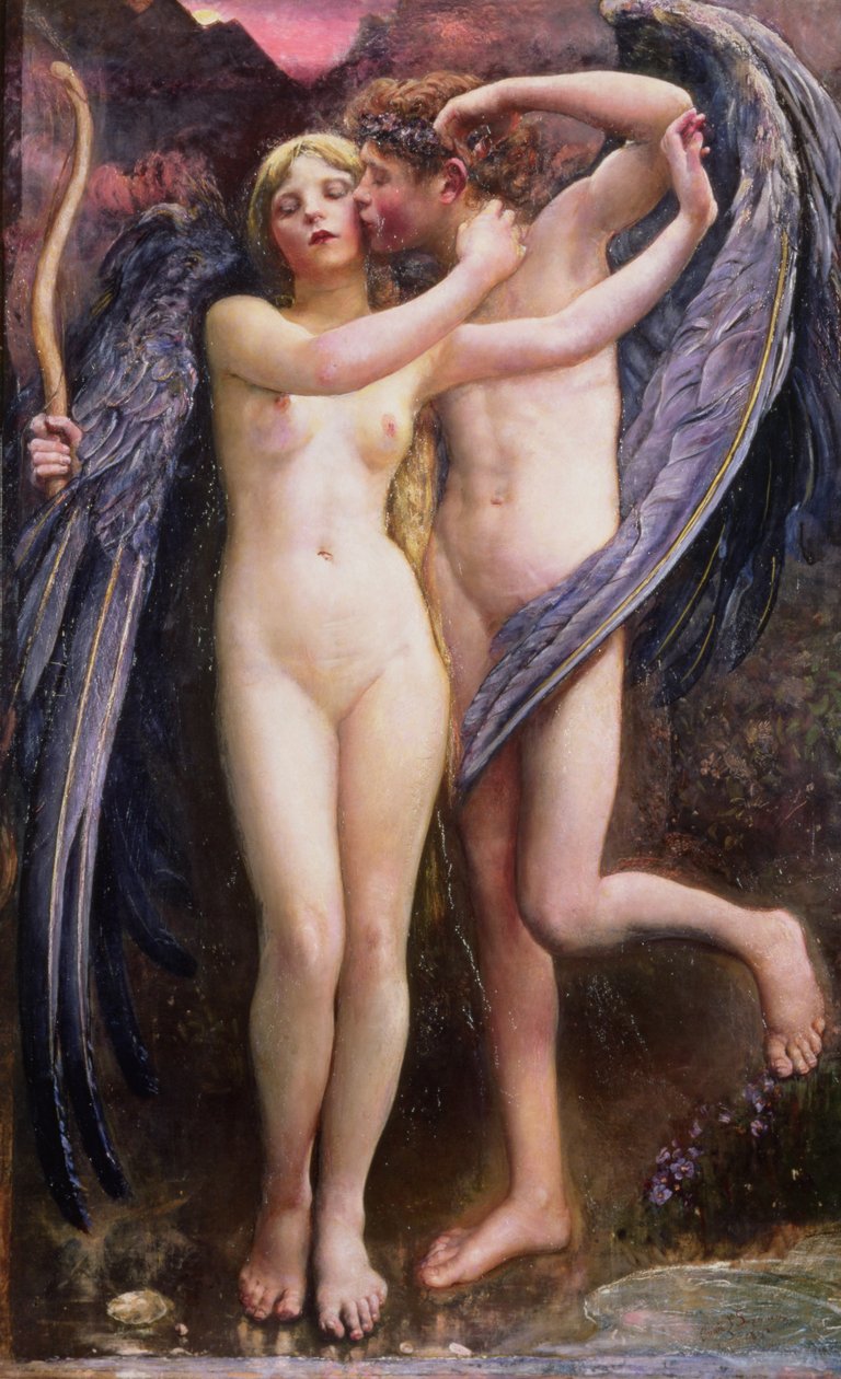 Aşk Tanrısı ve Ruh by Annie Louisa Swynnerton