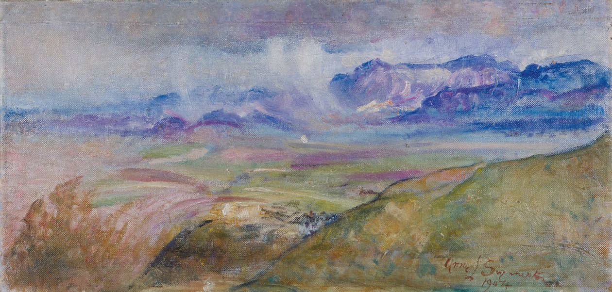 Yağmur bulutları, Monte Gennaro by Annie Louisa Swynnerton