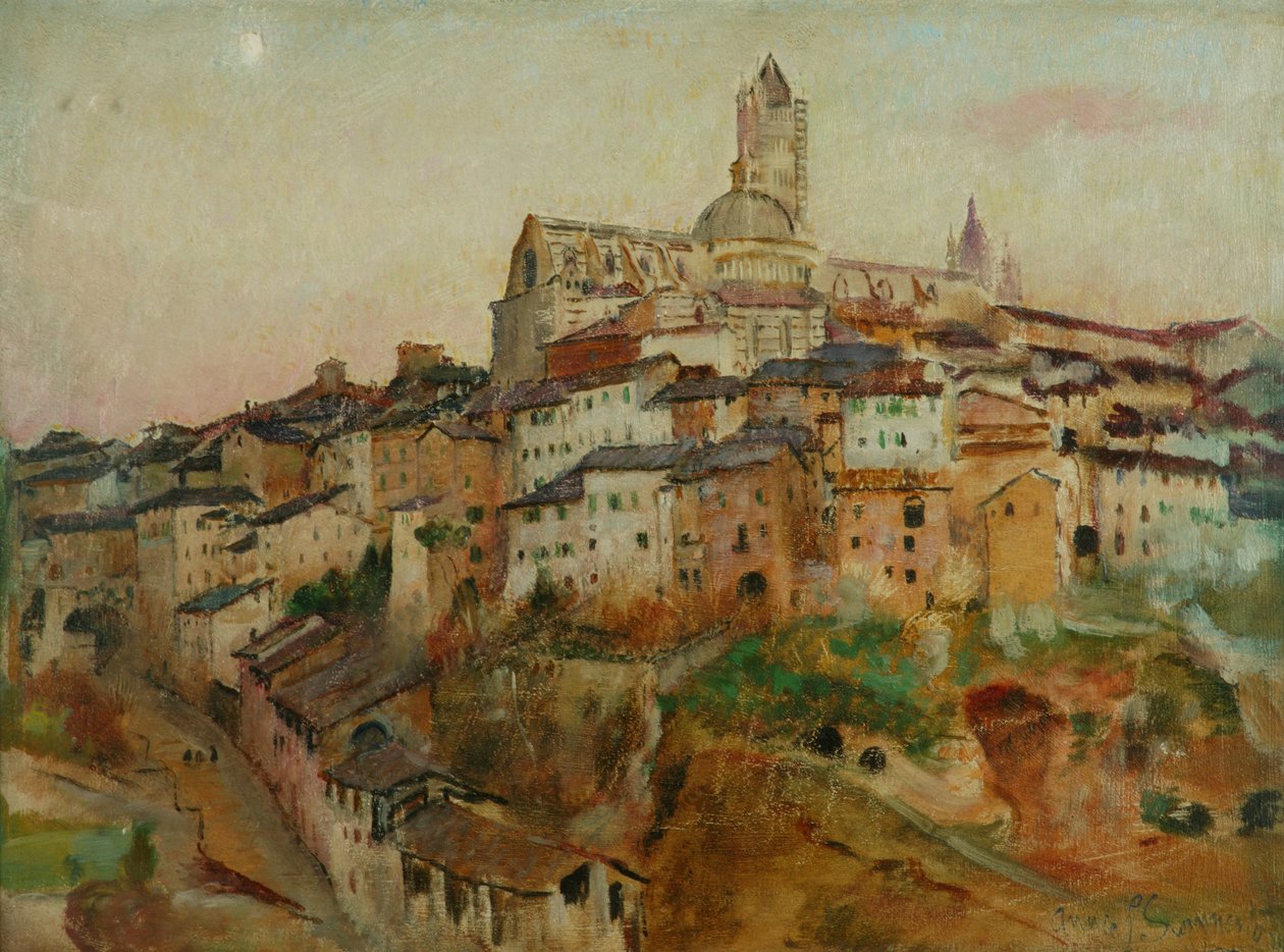 Siena Kasabası (tuval üzerine yağlıboya) by Annie Louisa Swynnerton