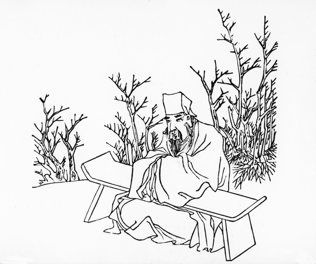Confucius Teaching  by Unbekannt Unbekannt