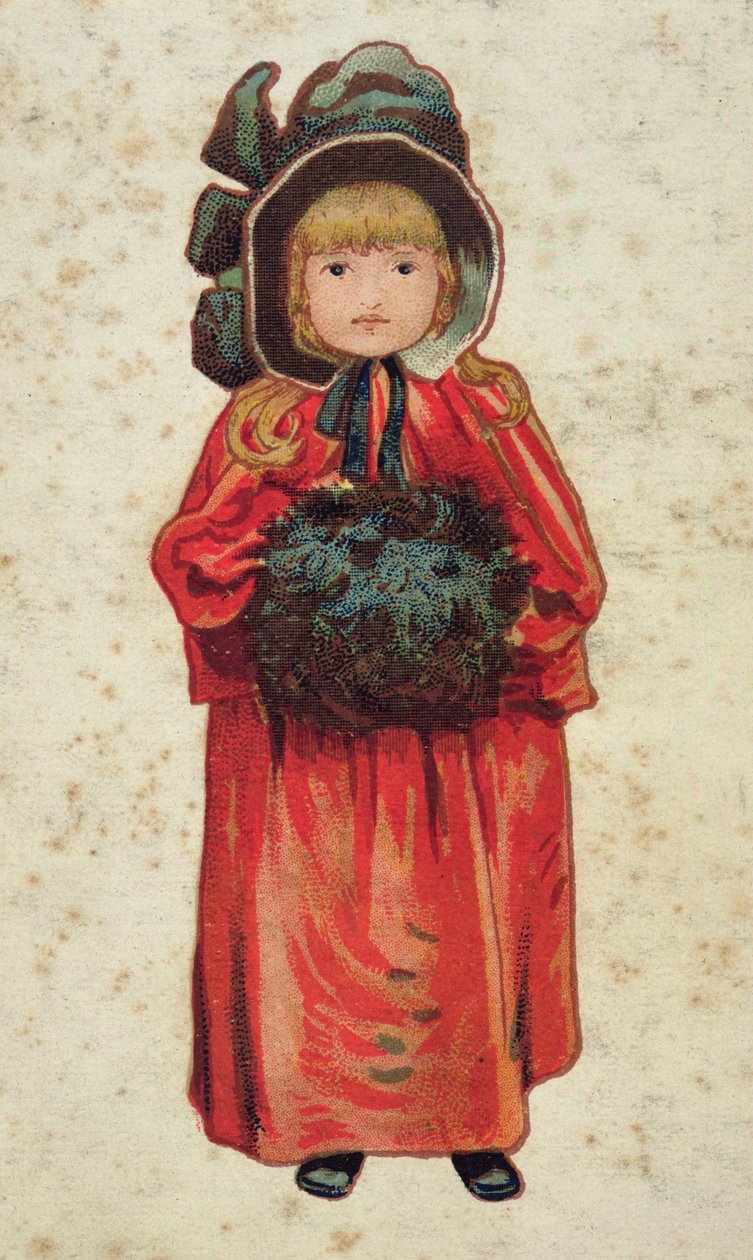 Manşetli kız, kitap illüstrasyonu, 19. yüzyılın sonları veya 20. yüzyılın başlarında by Unbekannt Unbekannt
