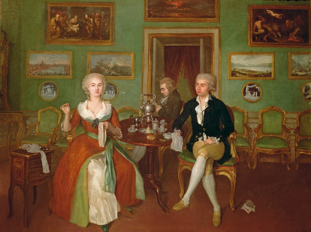 Bir misafir odasının görünümü, 1780 by Unbekannt Unbekannt