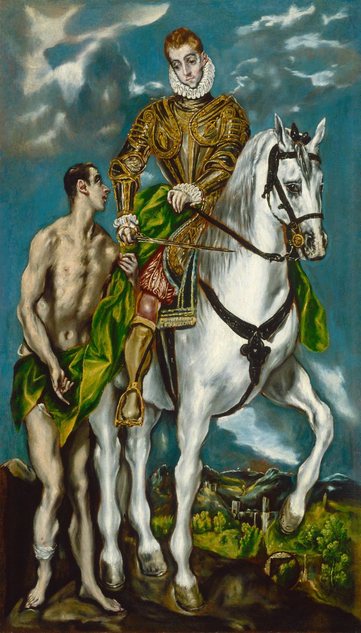 Aziz Martin ve Dilenci by El Greco