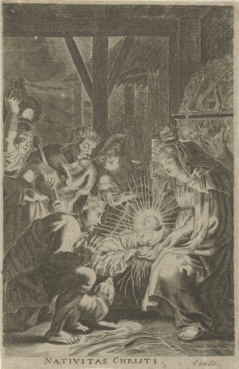 Çobanların hayranlığı Nativitas Christi (nesne üzerindeki başlık) by Anonymous