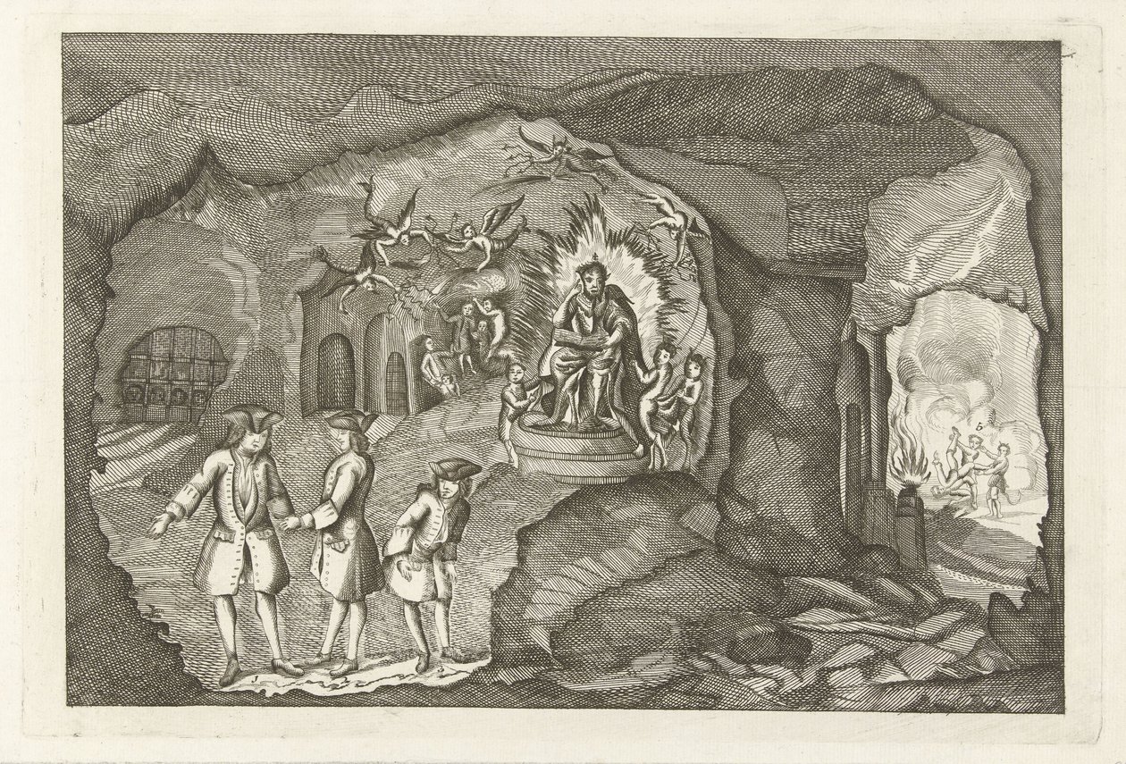 Daniel Raap'ın Cehenneme Gelişi, 1754 by Anonymous