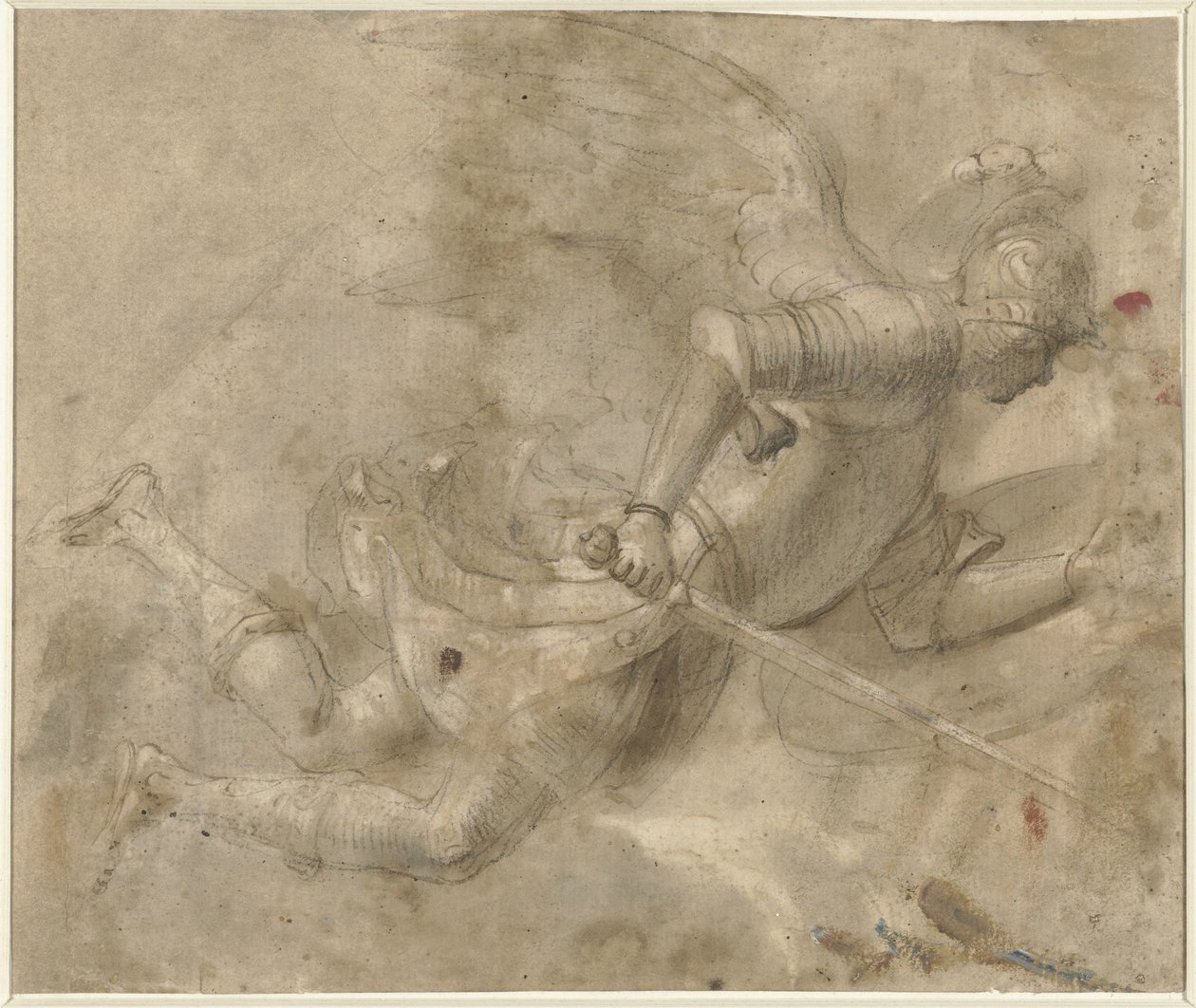 Yaklaşan zırhlı Saint Michael by Anonymous