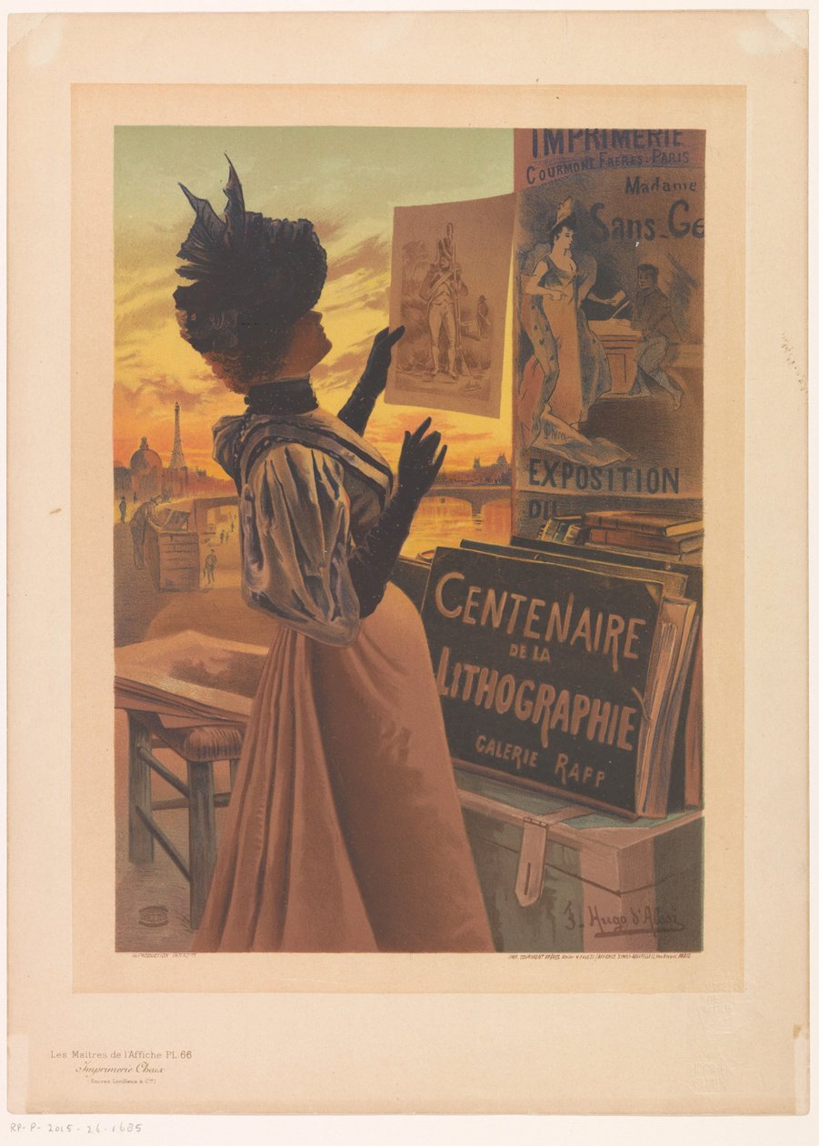 Galerie Rapp Les Maitres de l'Affiche tarafından düzenlenen Exposition du Centenaire de la Lithographie için reklam (nesne üzerine seri başlığı) by Anonymous