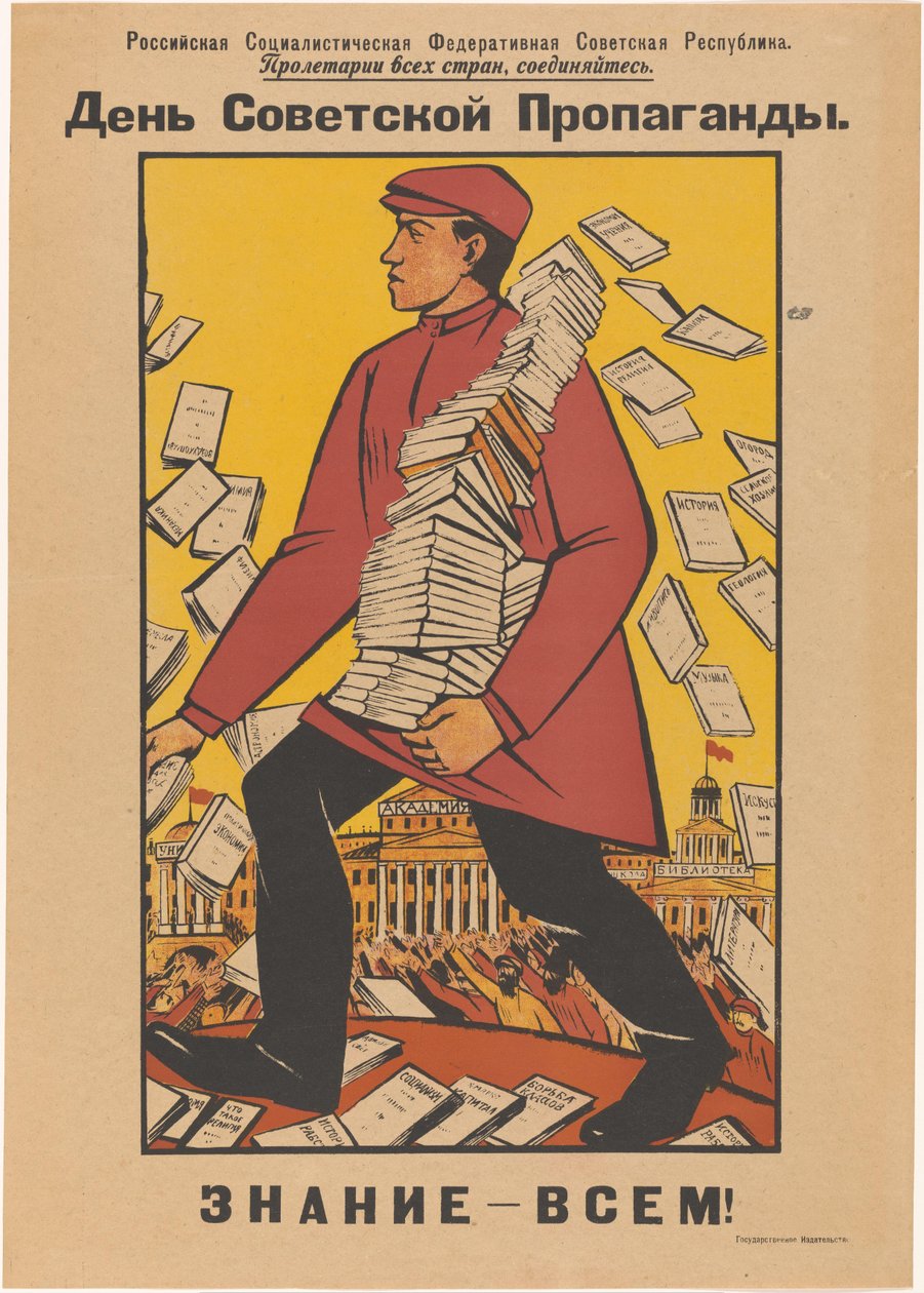 Affiche voor de Dag van de Sovjet Propaganda herkese gün sovyet propagandası/bilgisi! (nesne üzerindeki başlık) by Anonymous
