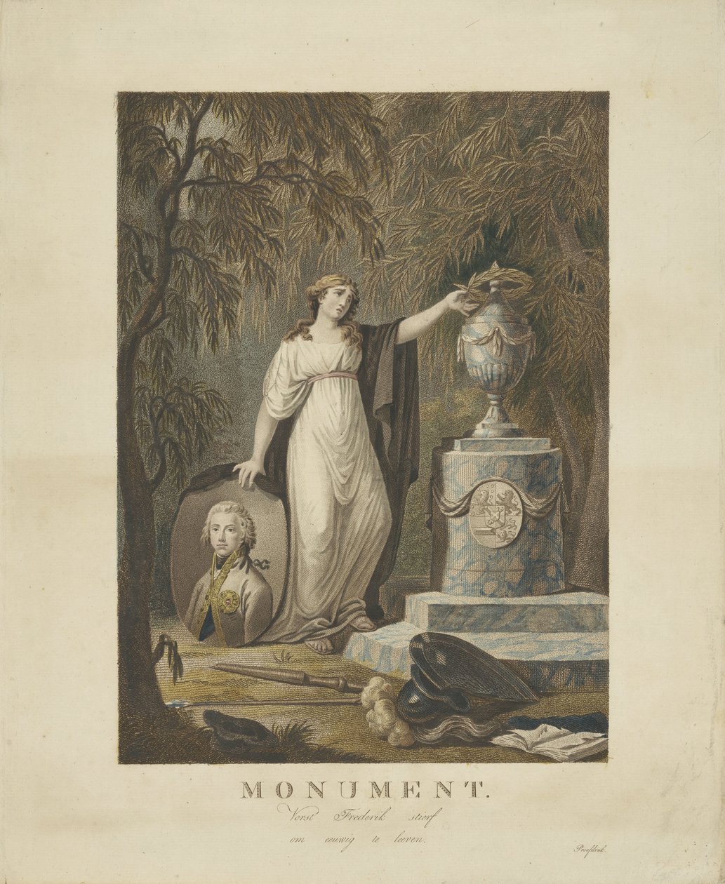 Orange-Nassau Prensi Frederik için alegorik cenaze anıtı, 1799 by Anonymous