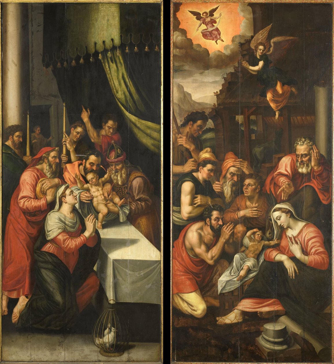 Sünnetli Altarpiece Kanadı. Dışarıda Tanrı Kuzusu ile Vaftizci Yahya var by Anonymous