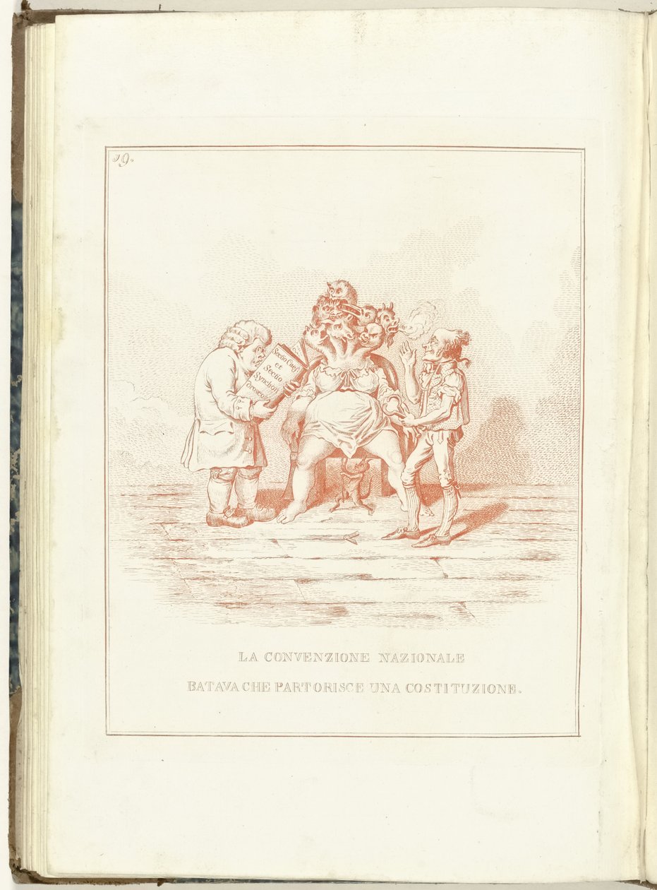 Barensnood van de Nationale Conventie, 1795 Bir Anayasa doğuran Batavian Ulusal Konvansiyonu (nesne üzerindeki başlık) Hollandia Regenerata (İtalyanca kopyası) (dizi adı) Hollanda