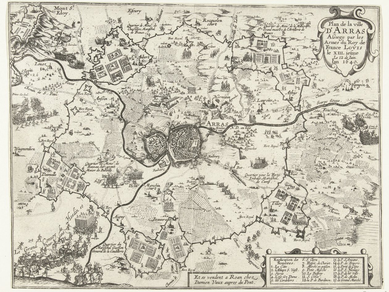 Fransen tarafından Beleg van Arras kapısı, 1640 Fransa Kralı Louis XIII.iesme
