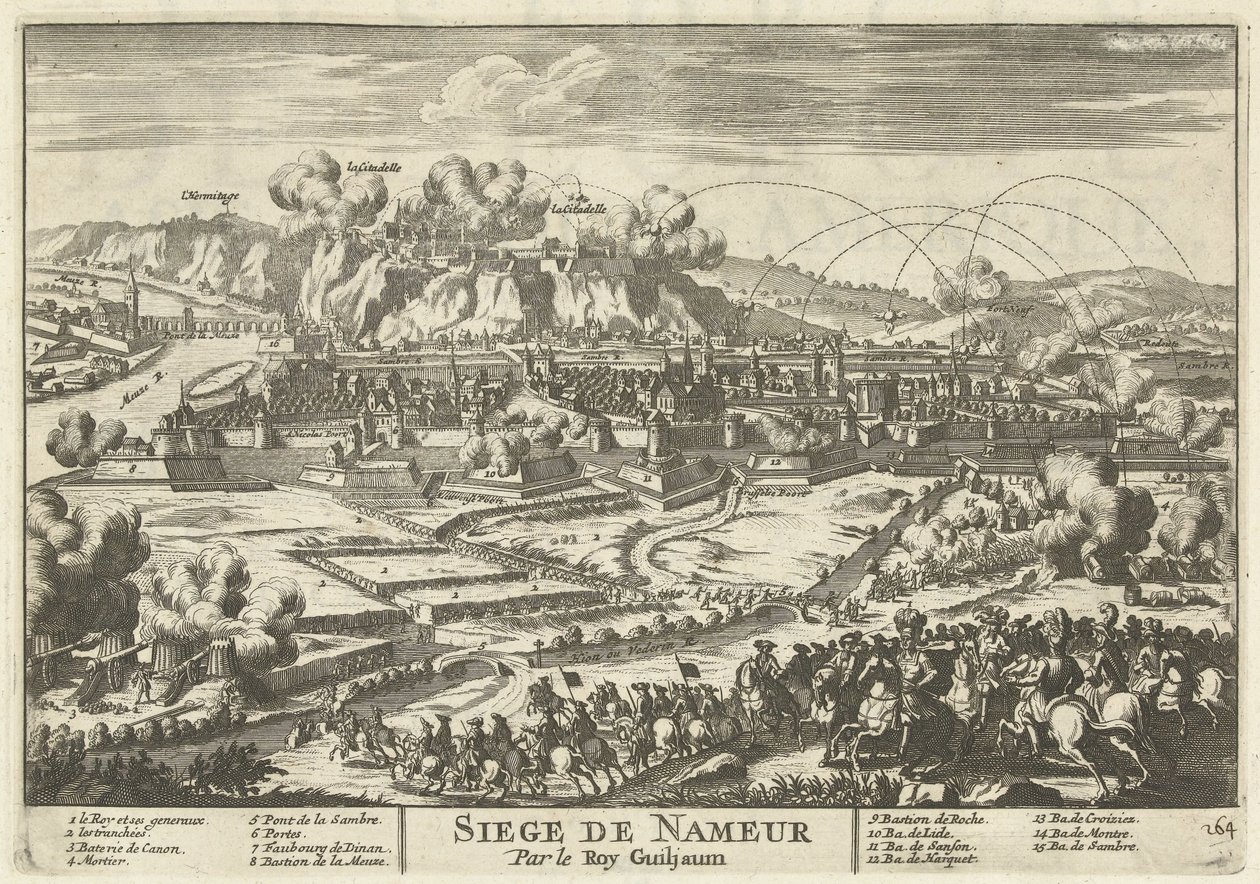 Beleg van Namen kapı konisi Willem III, 1695 Siege de Nameur Roy Guiljaum