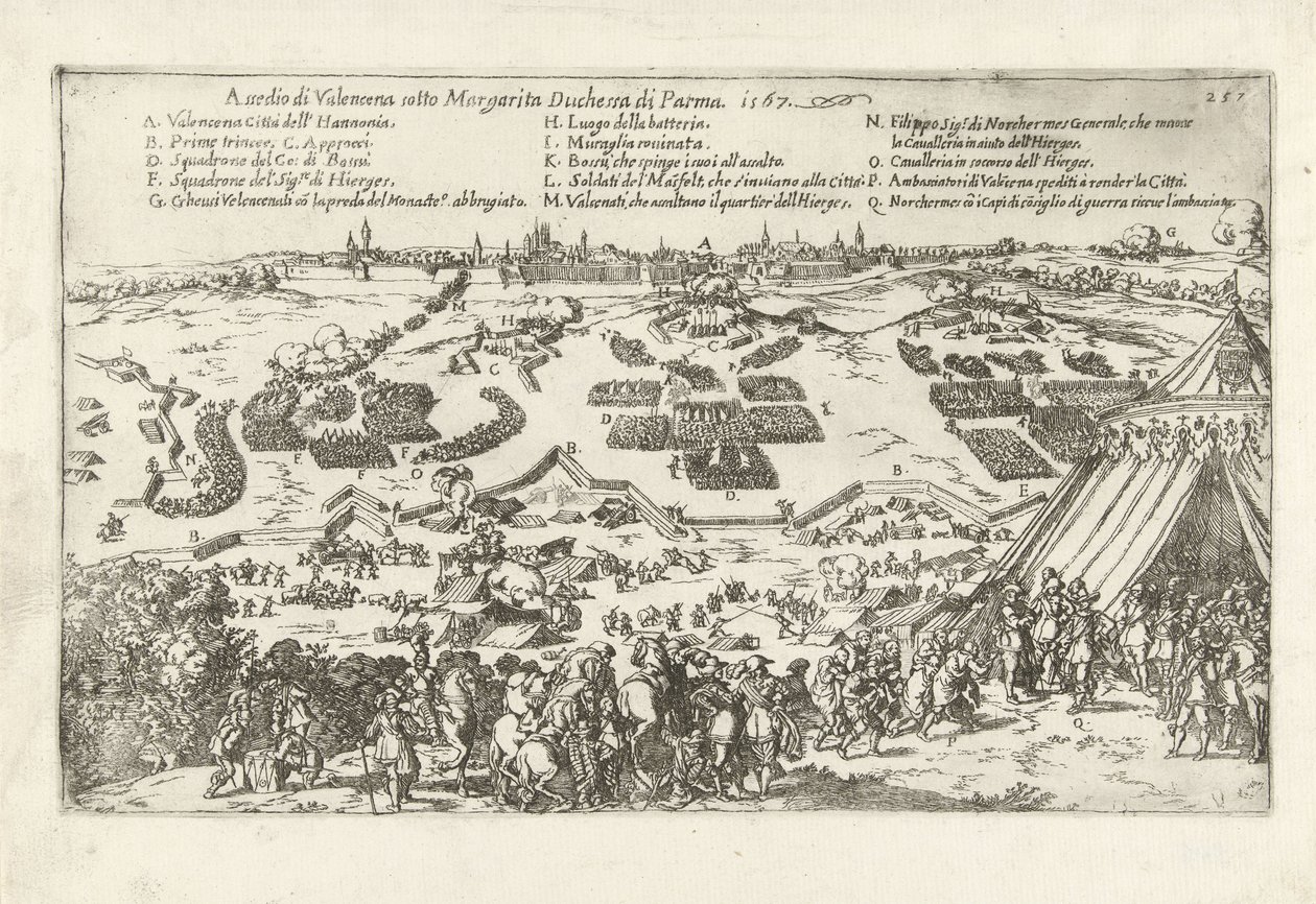 Beleg van Valenciennes, 1567 Parma Margarita Düşesi altında Valencena Kuşatması. 1567 (nesne üzerindeki başlık) by Anonymous