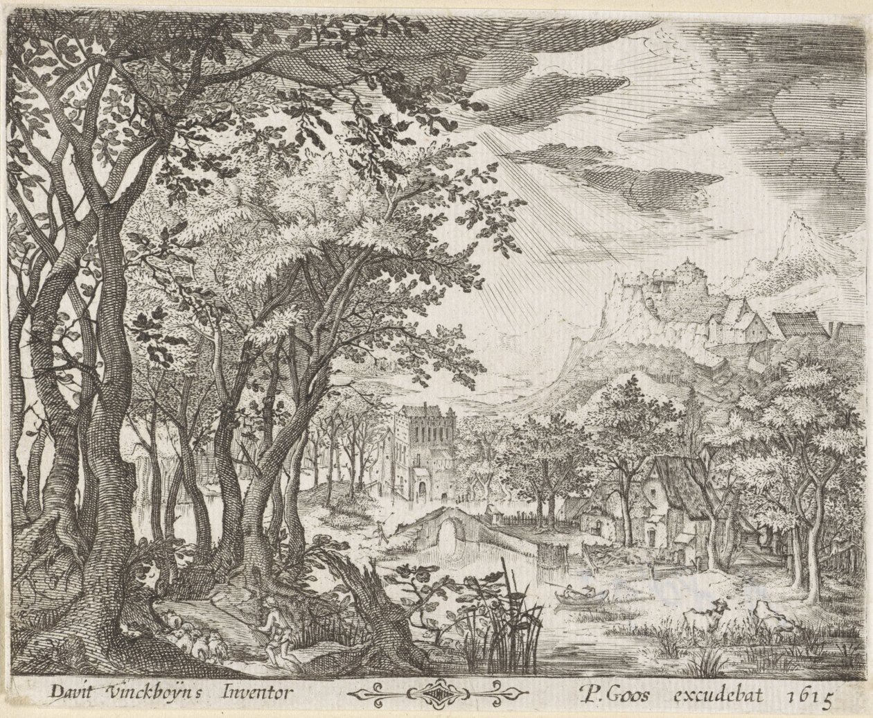 Dağlık nehir manzarası by Anonymous
