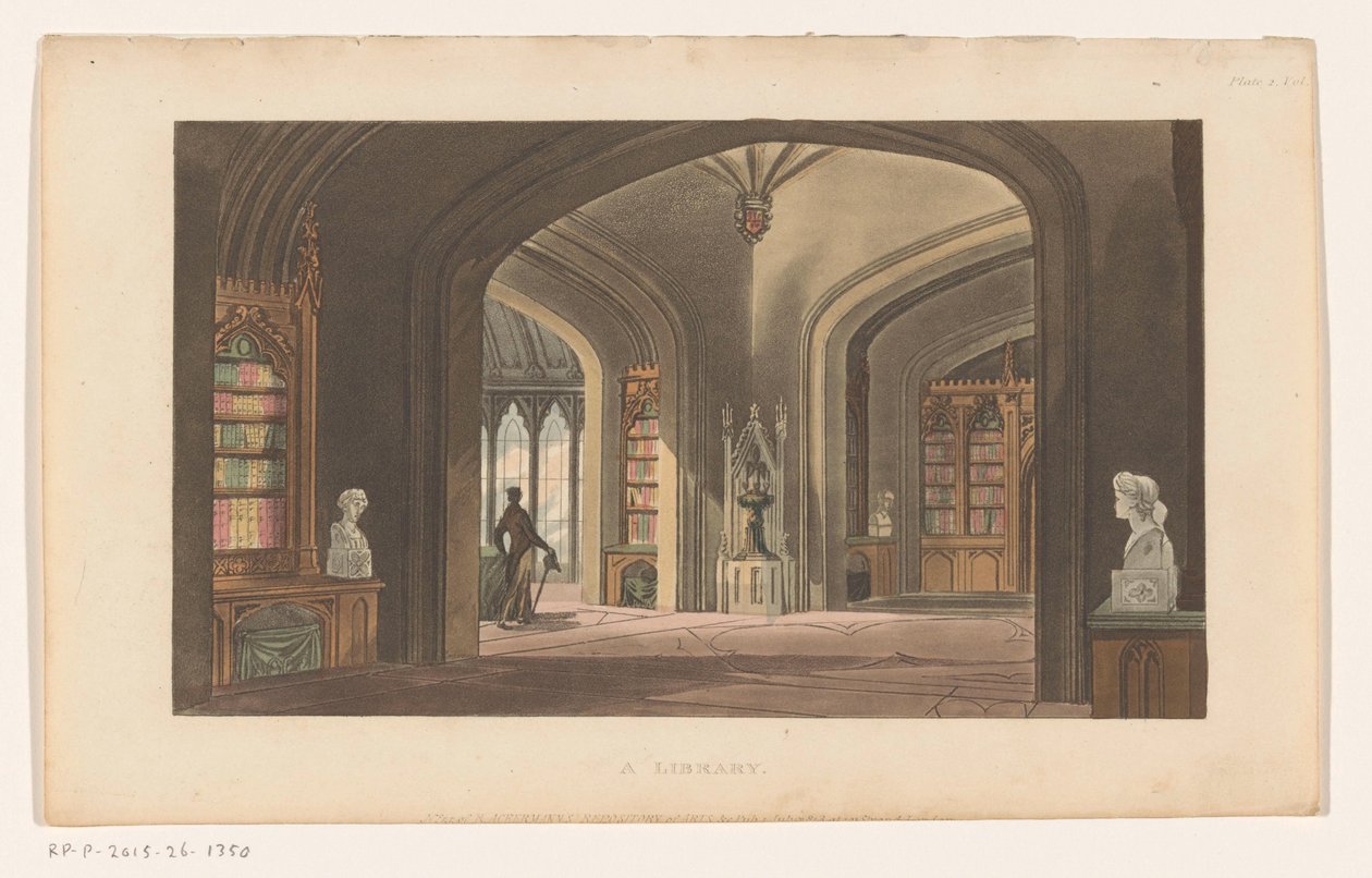 bibliotheek Bir kitaplık (nesne üzerindeki başlık) by Anonymous