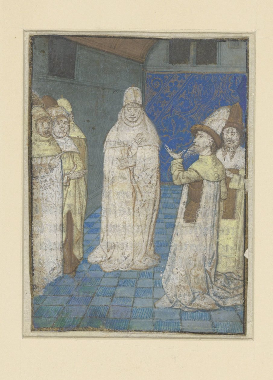 Boccacio bir tartışmada aracılık ediyor Soylu erkeklerin ve kadınların kaderi (dizi başlığı) by Anonymous