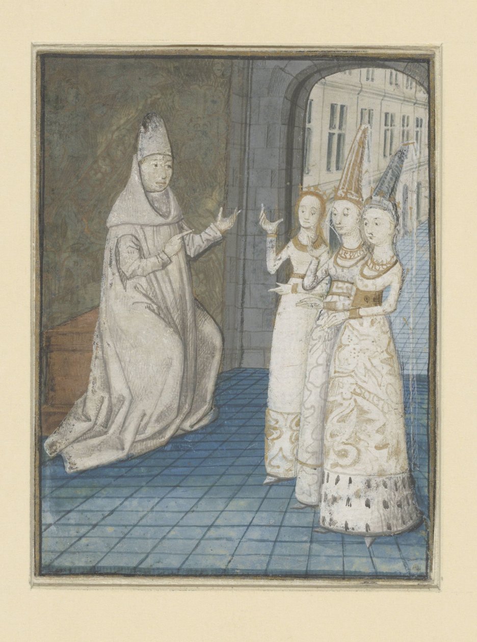 Boccacio üç kadını alır Soylu erkeklerin ve kadınların servetleri (dizi başlığı) by Anonymous